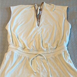 NWT Summersalt Terry Towel V romper swim coverup, size XL, white/ivory